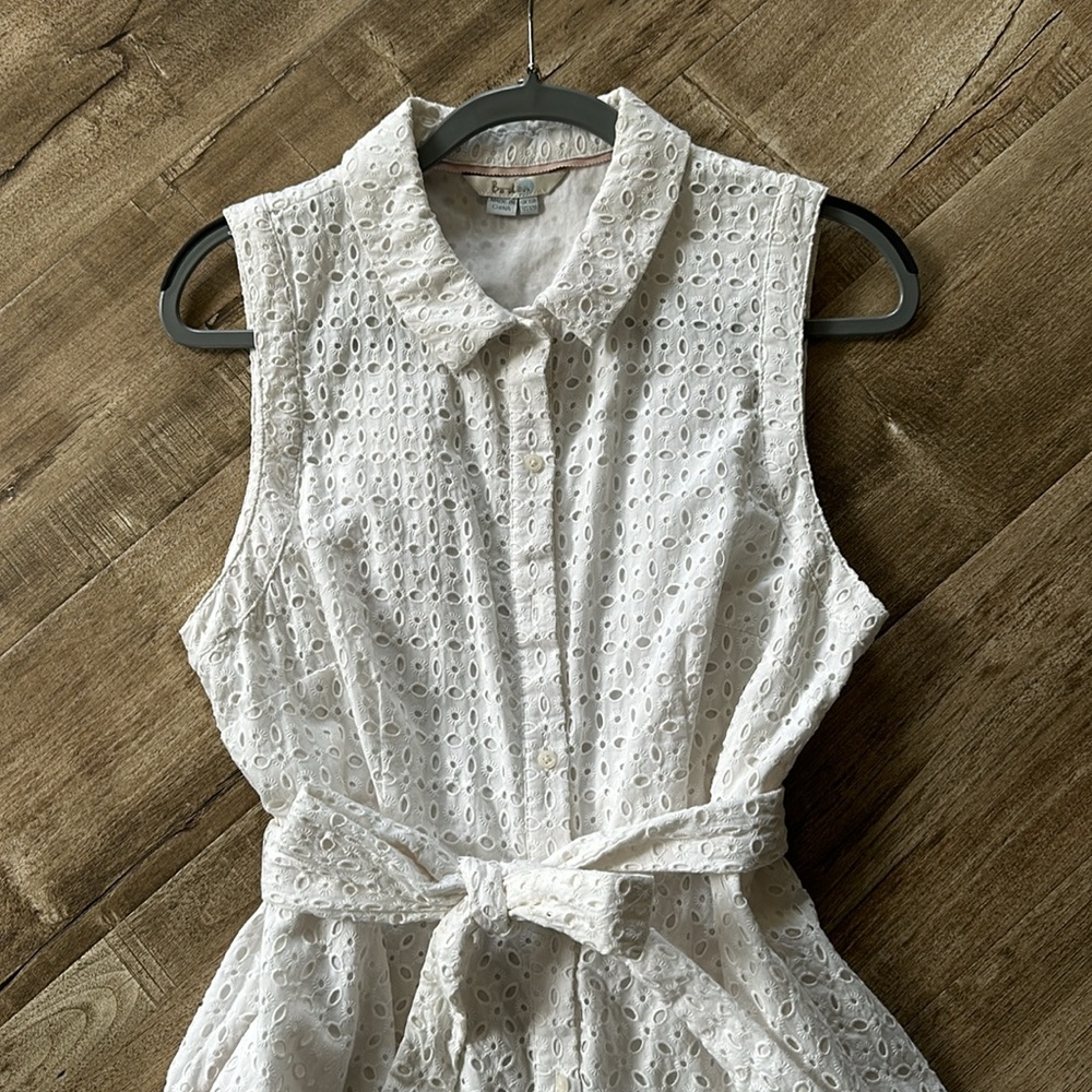 Boden white eyelet sleeveless dress 12R - Picture 7 of 11